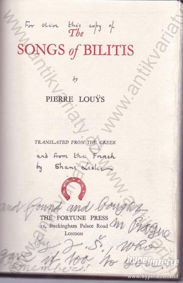 The songs of Bilitis Pierre Louys - foto 1