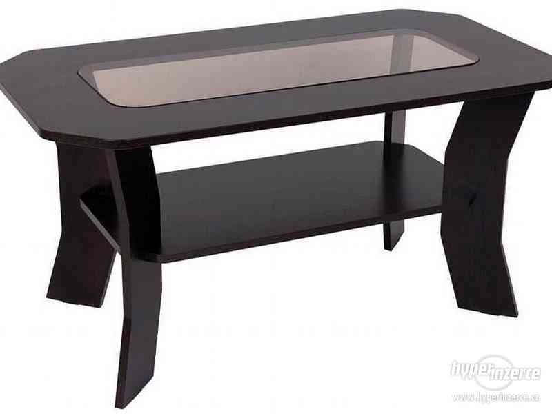 Konferenční stolek FILIP K10 lamino wenge se sklem - foto 1