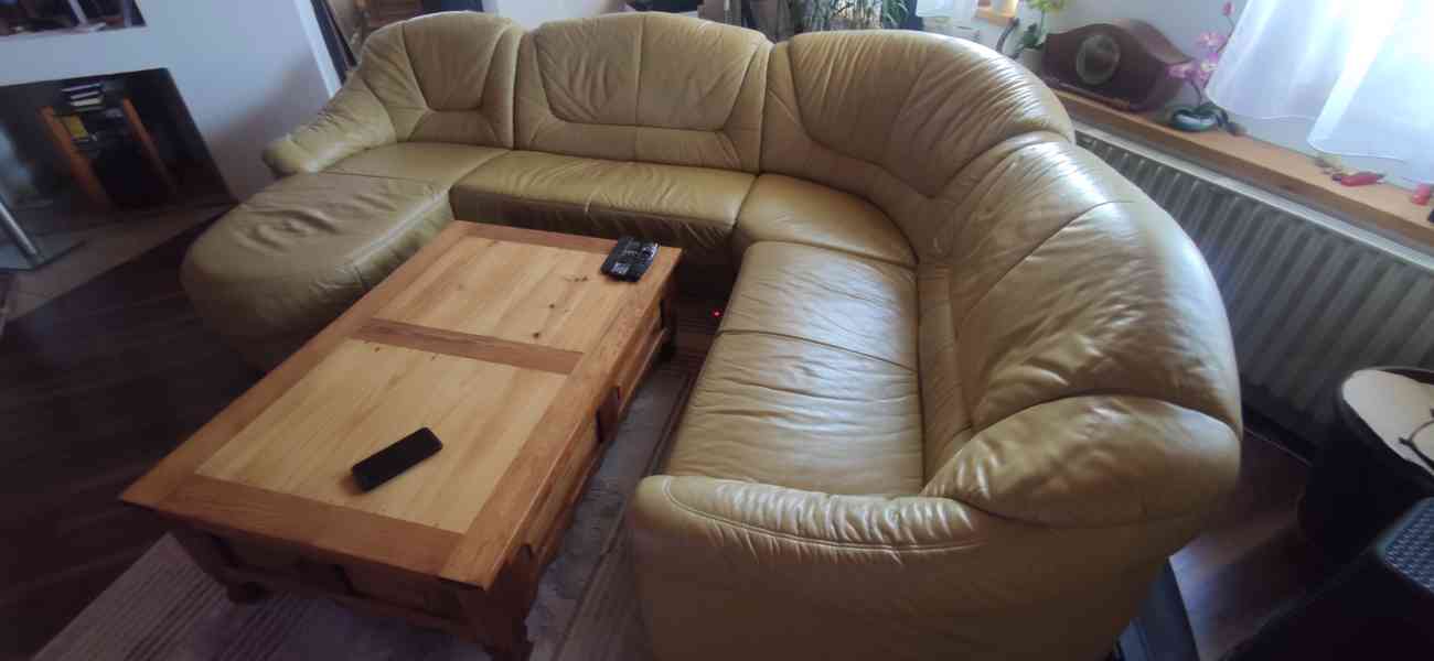 Kožená sedací souprava do U - foto 2