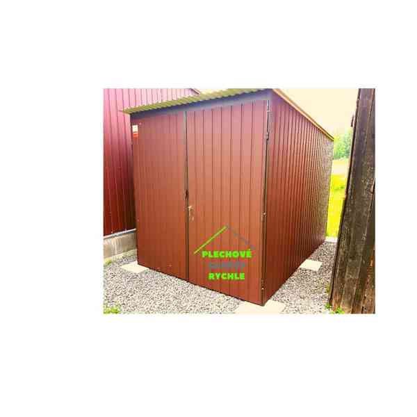 PLECHOVÁ GARÁŽ NA MOTORKU 2 x 3 17.500,- - foto 1