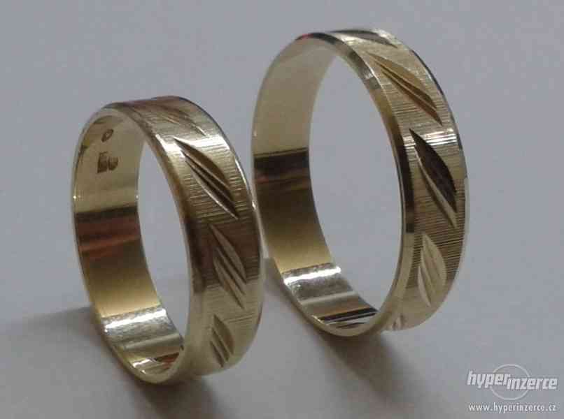Prodám zlaté Ag snubní prsteny - foto 2