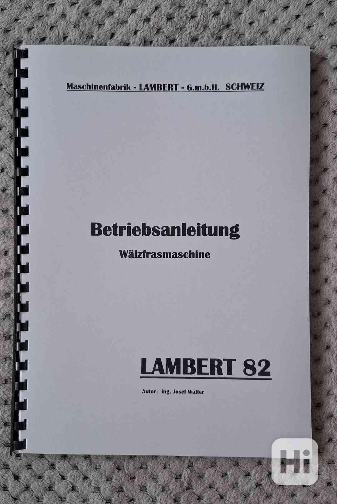 Návod odvalovky LAMBERT 82 - foto 1