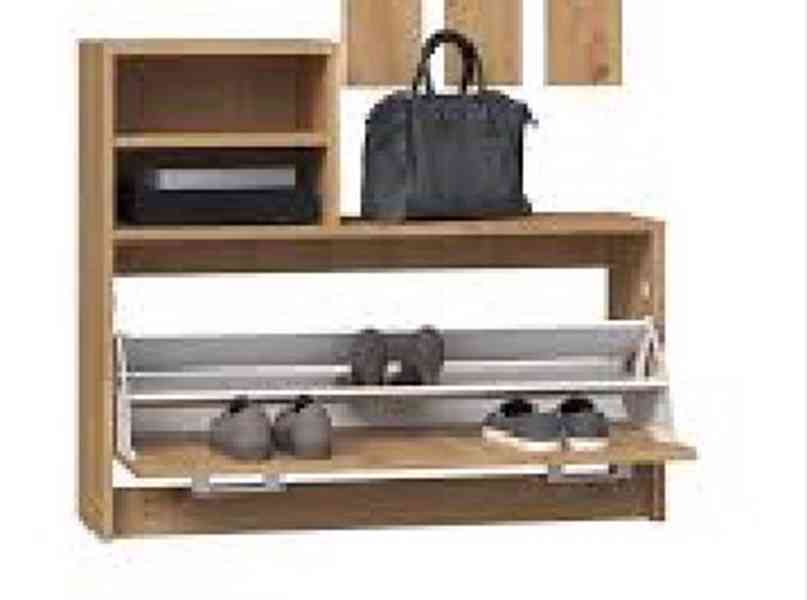 Předsíňová a botníková skříň (2 ks) - dekor dub - foto 6