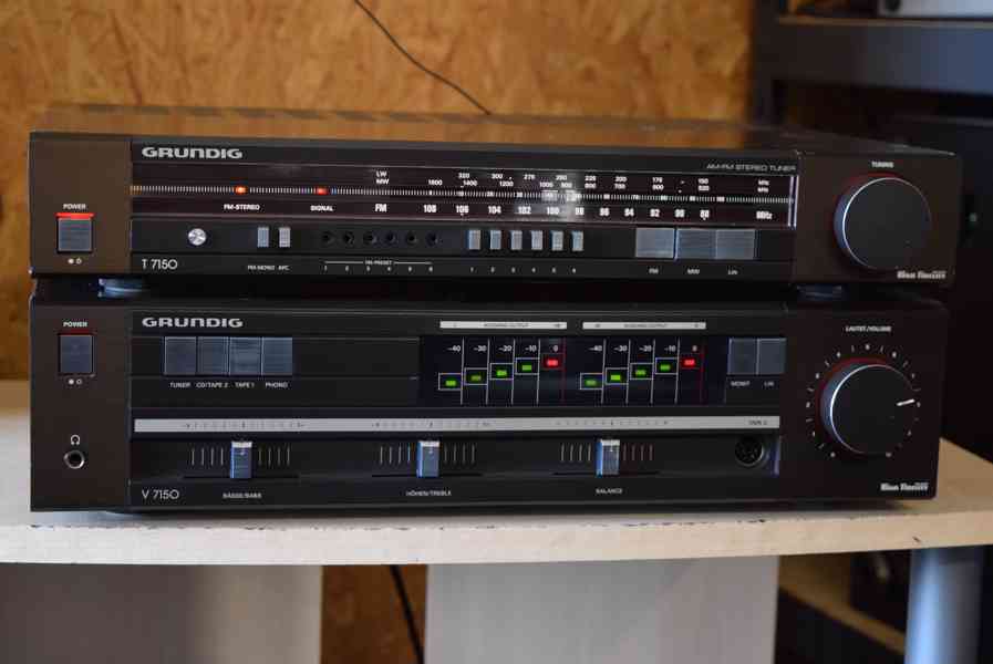 GRUNDIG V 7150 + T 7150 STEREO ZESILOVAČ A TUNER ! - foto 1