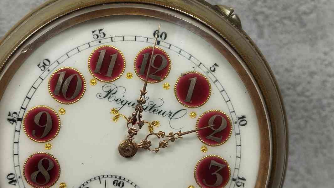 Velké 66 mm, 202 g těžké staré železniční hodinky s lokomoti - foto 5