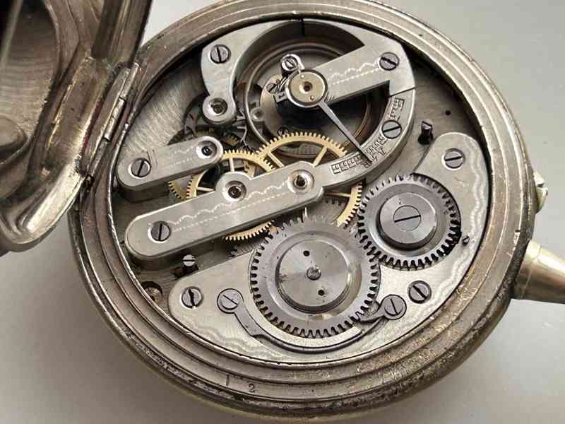 Velké 66 mm, 202 g těžké staré železniční hodinky s lokomoti - foto 7