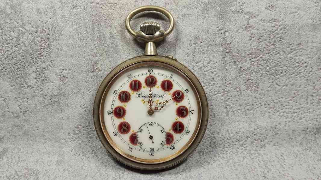 Velké 66 mm, 202 g těžké staré železniční hodinky s lokomoti - foto 12