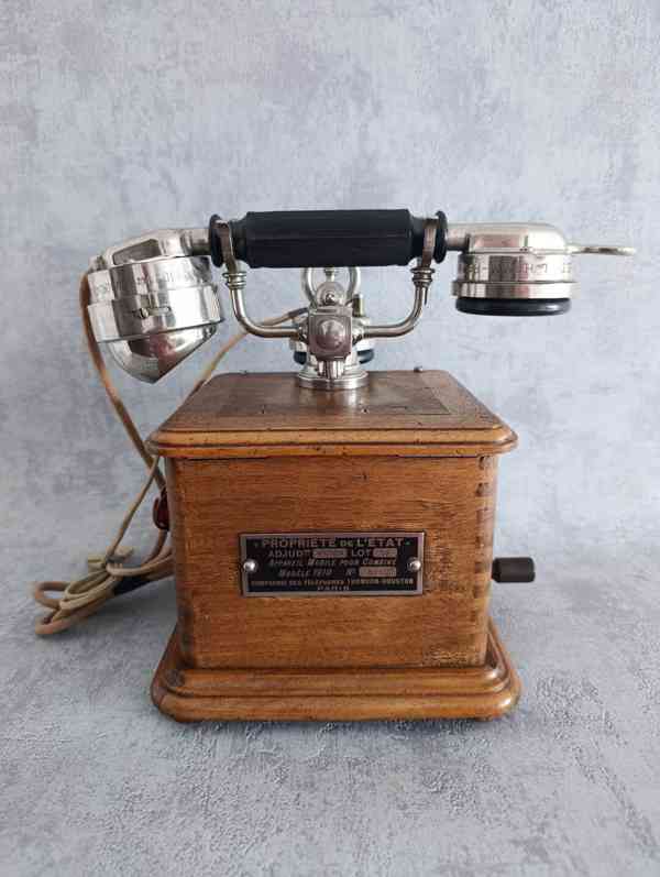 Starožitný francouzs. telefon 1910 Thomson-Houston - foto 2