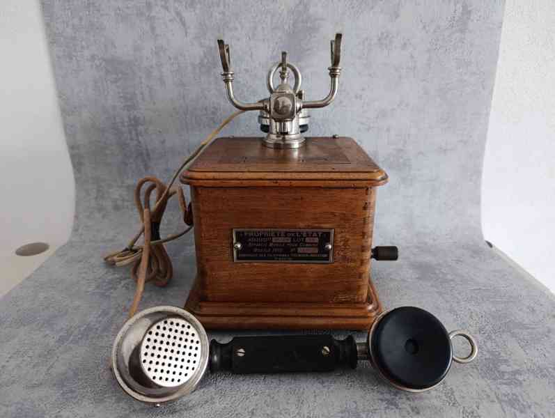 Starožitný francouzs. telefon 1910 Thomson-Houston - foto 12