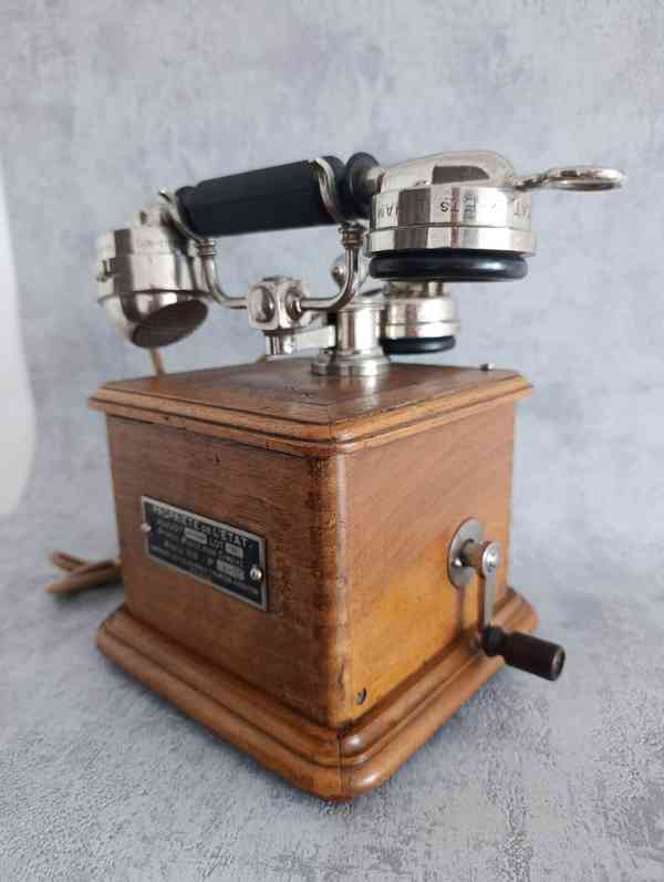 Starožitný francouzs. telefon 1910 Thomson-Houston - foto 9