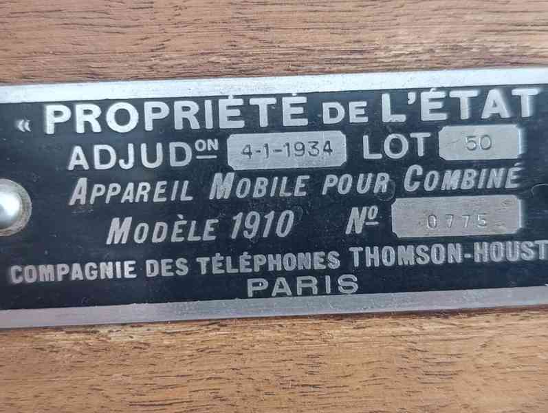 Starožitný francouzs. telefon 1910 Thomson-Houston - foto 20