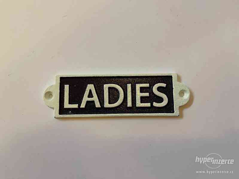 Ladies - označení wc litinová cedulka - foto 1