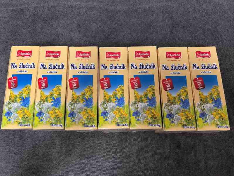 7 ks nových zabalených čajů Apotheke - Na žlučník a slinivku - foto 2