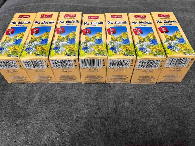 7 ks nových zabalených čajů Apotheke - Na žlučník a slinivku - foto 3