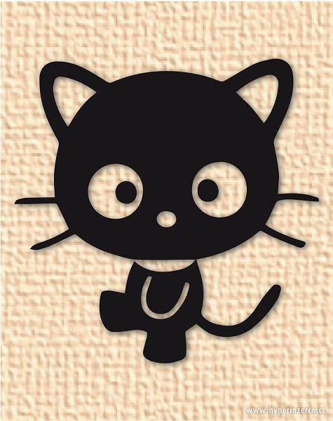 Samolepka kočka černá 10 cm - foto 1