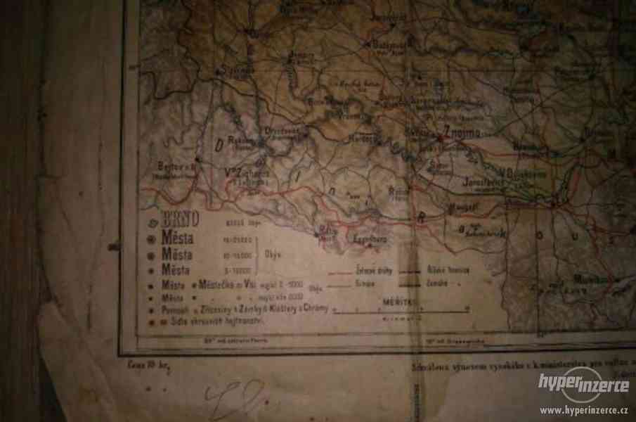 Mapa markrabství Moravského a vévodství Slezského 1888 - foto 3