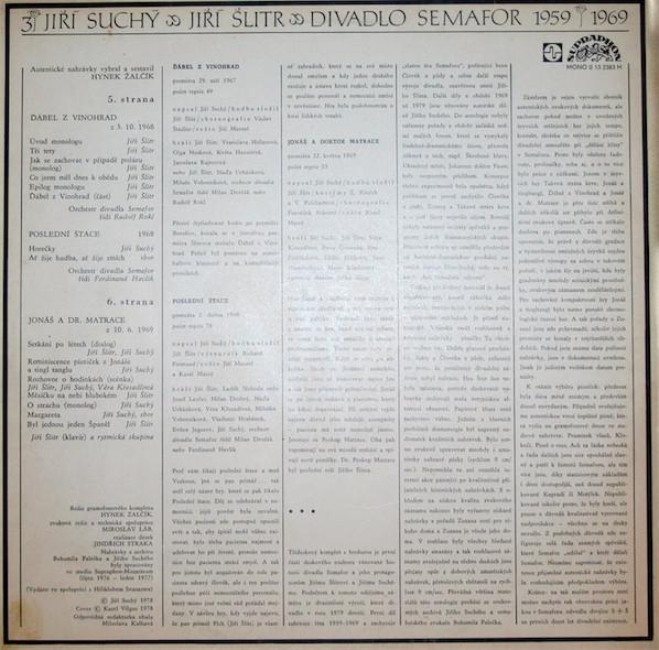 DIVADLO SEMAFOR - 1959 - 1969 (3 LP)  - foto 4