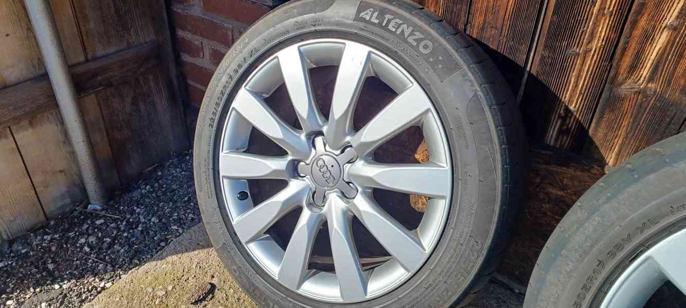 Sada orig alu Audi 17" 5x112 letní pneu 225/50 - foto 4