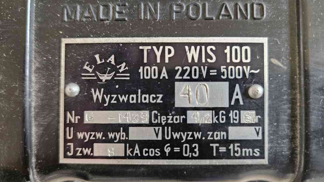 Jistič TYP WIS 100, 100A, Kralupy. - foto 2