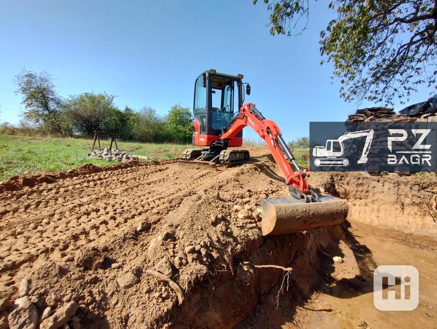 Výkopové práce / pronájem bagru , minibagru - foto 1