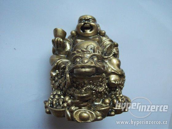 Buddha s ingotem na žábě hojnosti - foto 1
