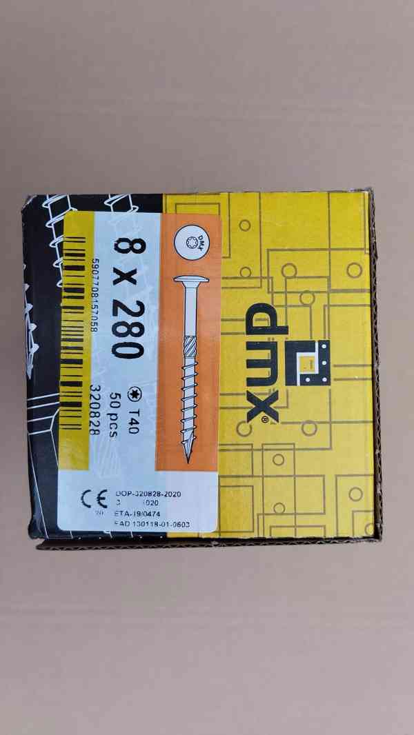 50ks konstrukční vruty 8x280 talířova hlava, torx - foto 5
