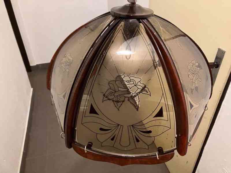 Rustikální lampa, lustr - foto 5