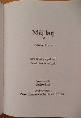 MEIN KAMPF v češtině r.v. 2000 - NEČTENÁ !!! - foto 3
