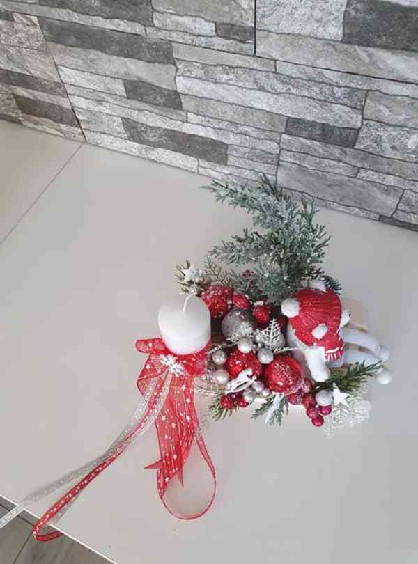 Vánoční sáňky - dekorace - foto 3