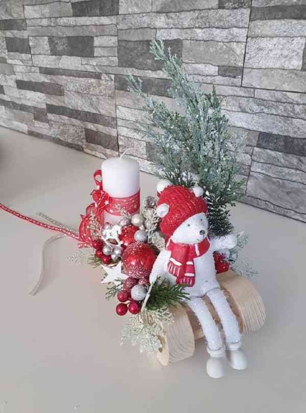 Vánoční sáňky - dekorace - foto 1