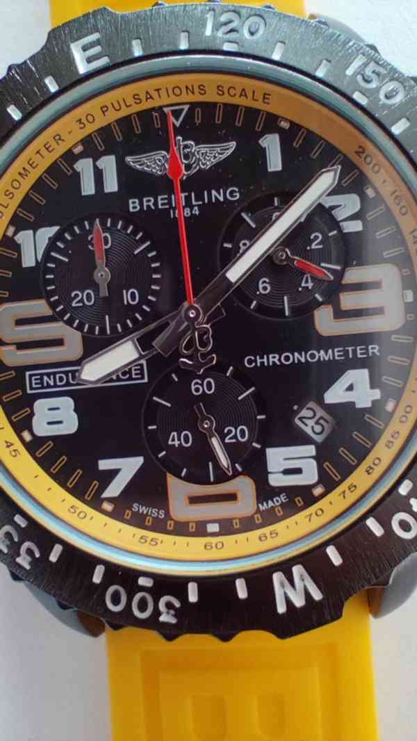 Prodám nové sportovní hodinky Breitling Endurance R - žluté - foto 4
