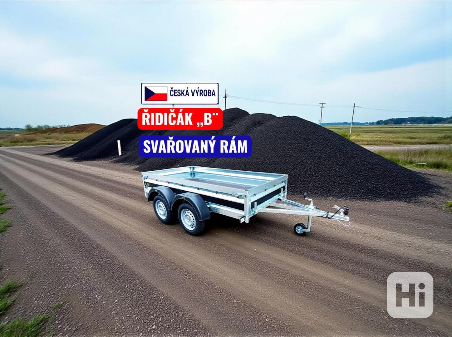 Přívěsný vozík 2x náprava, 2,65m x 1,30m, DPH  - foto 1