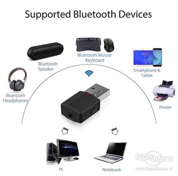 USB Bluetooth audio vysílač a přijímač - foto 3