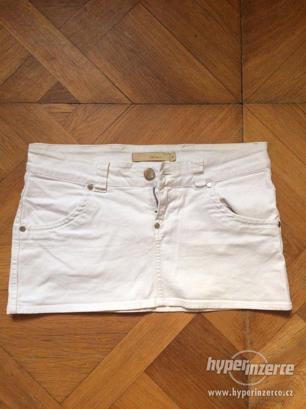 Bílá džínová mini sukně zn. CALLIOPE vel. M - foto 1