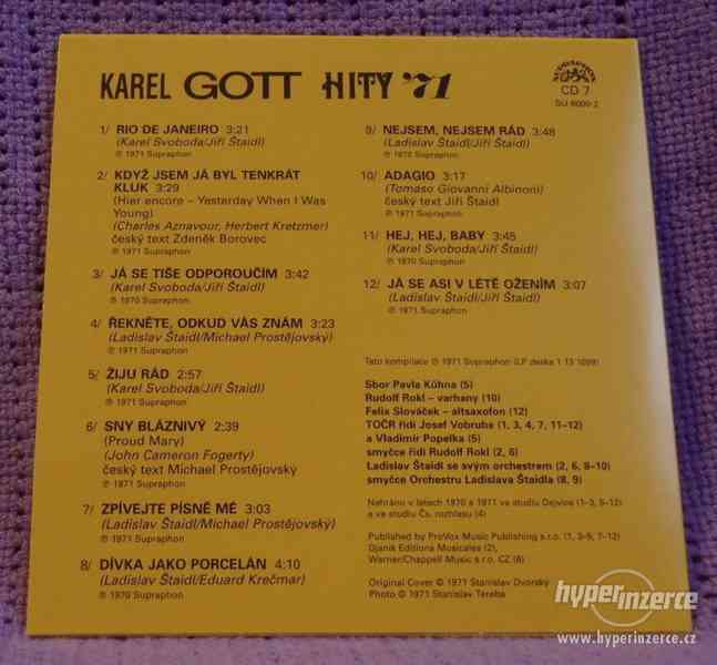 CD Karel Gott - Hity 71, Vyprodaná edice!! - foto 2