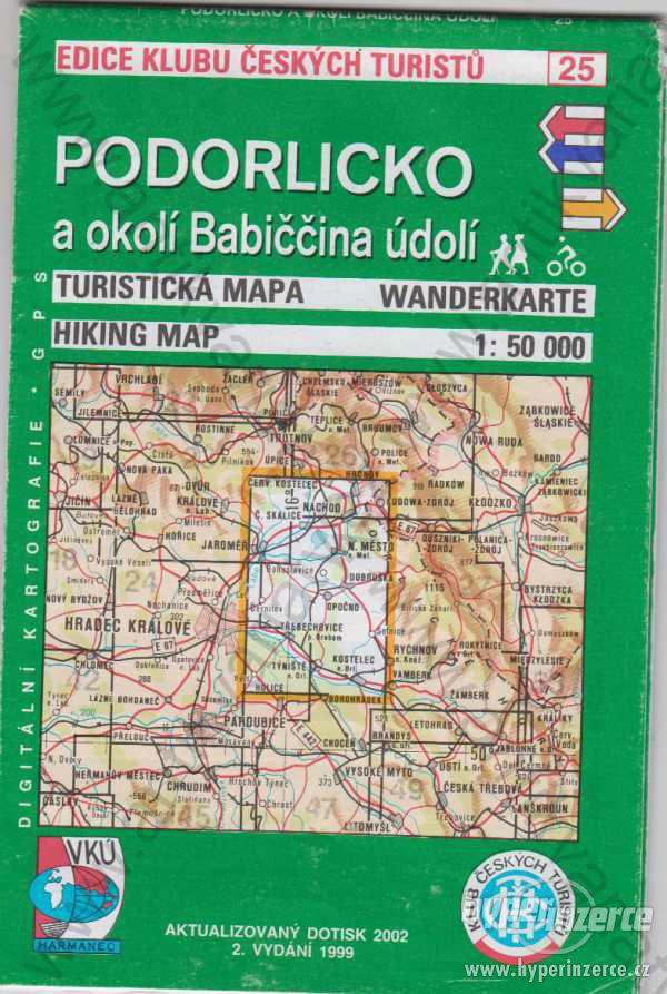Podorlicko a okolí Babiččina údolí Turistická mapa - foto 1