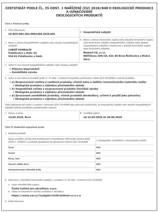 KVALITNÍ BIO SENO CERTIFIKOVANÉ SKLADOVANÉ S DOPRAVOU - foto 6