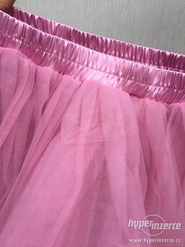 nadýchaná růžová sukně tutu s volány dalsi zara bershka tall - foto 3