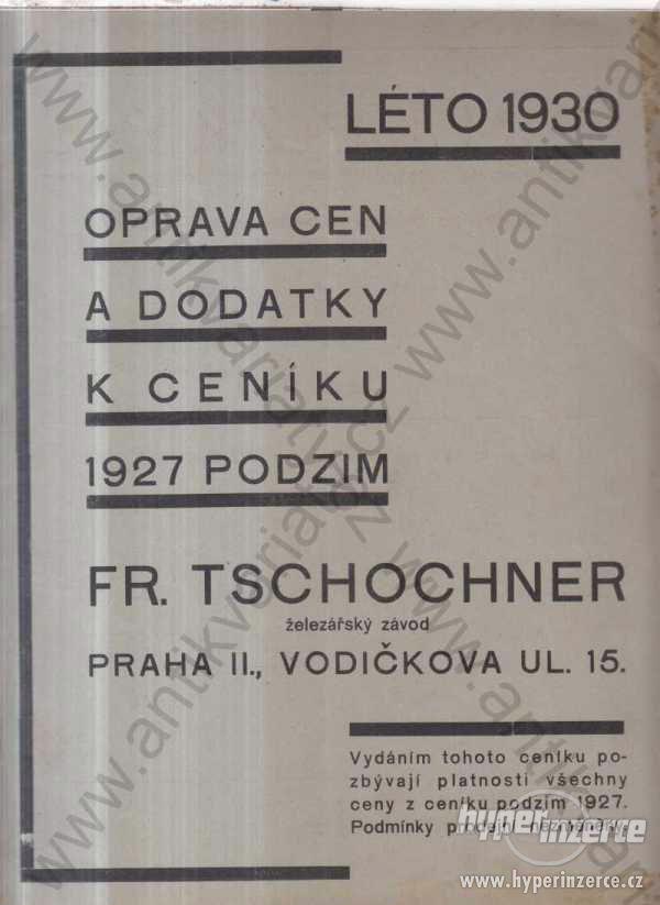 Fr. Tschochner -  železářský závod - Praha II. - foto 1
