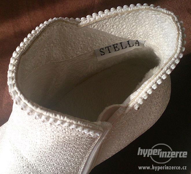 Novy Dámské svatební boty STELLA - bílé (vel. 37) - foto 5