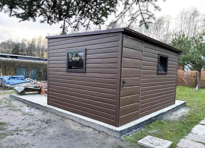 Zahradní domek 4x3m spád vpředu dveře 2x okno okapy TS621 - foto 3