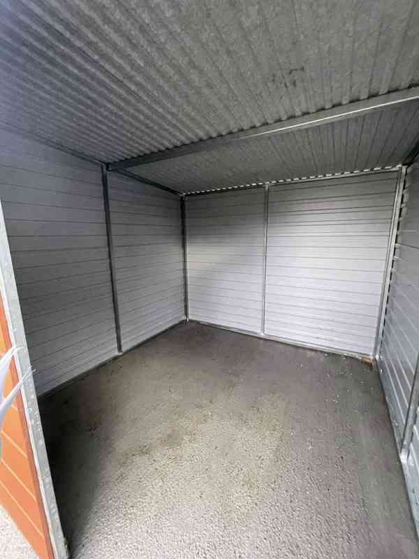 Plechova garáž 2,5x3m Dvoukřídlá vrata světle hnědá TS1001 - foto 3
