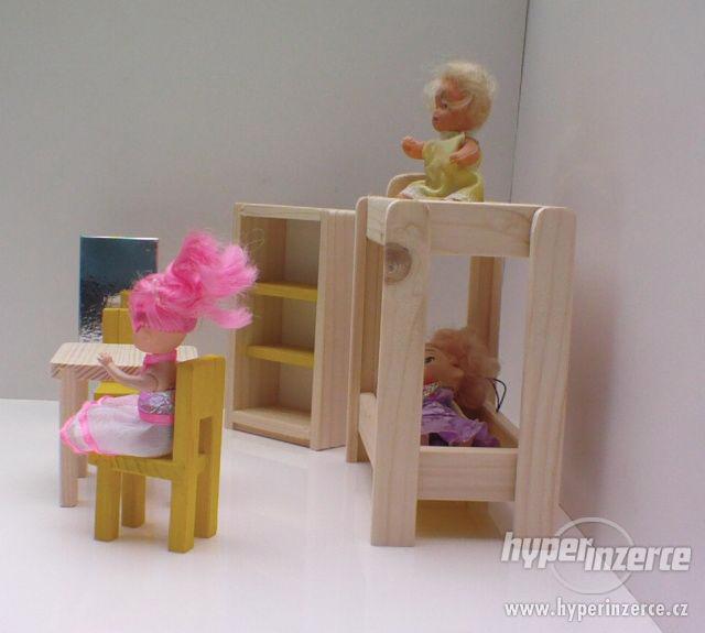 Nový dřevěný nábytek pro panenky žlutý pokojíček - foto 3