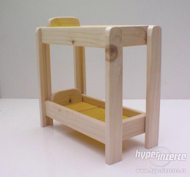 Nový dřevěný nábytek pro panenky žlutý pokojíček - foto 6