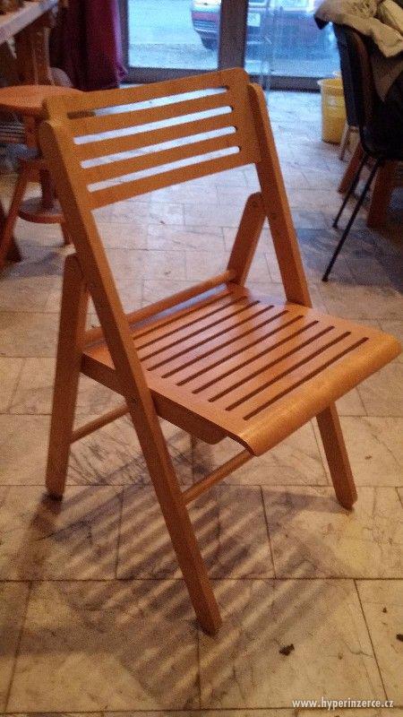 Dřevěné skládací židle - foto 1