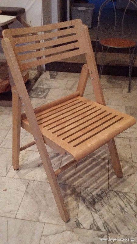 Dřevěné skládací židle - foto 2