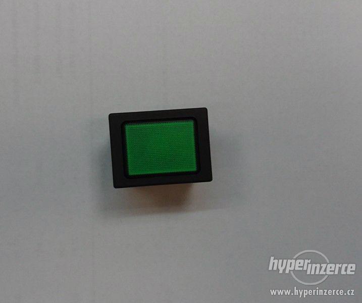 Kontrolka 2p. 250V zelená FA6,3 33,0x25,0mm - foto 1