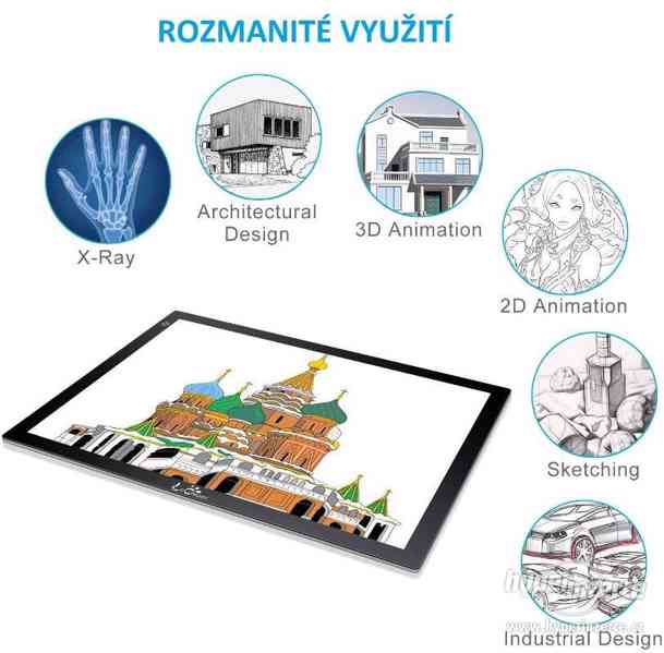 Svítící LED podložka A2 nejen na kreslení - foto 6