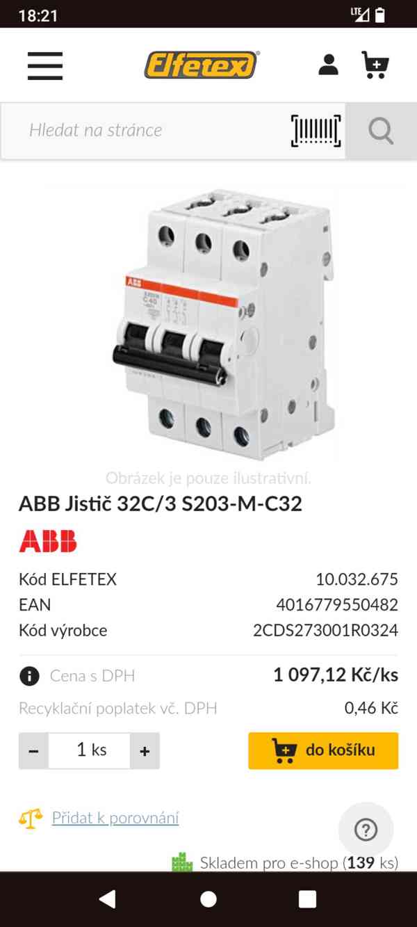 Nový jistič 3P ABB S 203M - C32 - foto 3