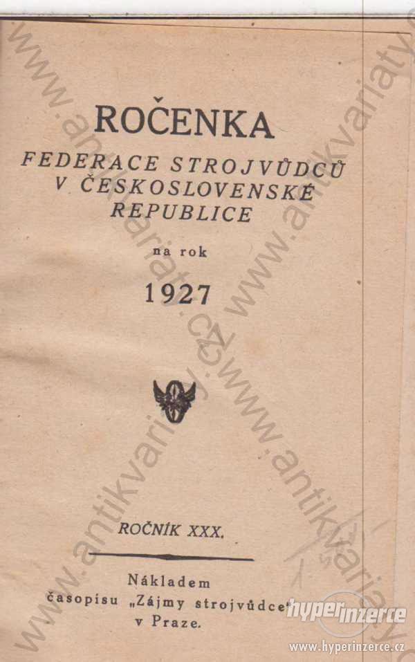 Ročenka federace strojvůdců v ČSR na rok 1927 - foto 1